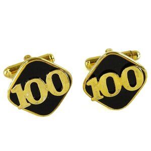 100 Centennial Cufflinks One Hundred Number Cuff Links 100th Birthday